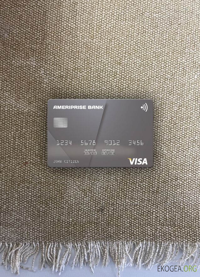 Photolook de la carte visa USA Ameriprise Bank avant
